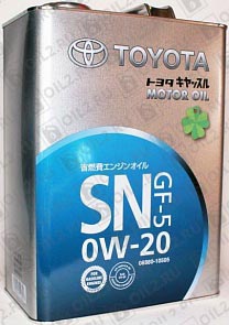 TOYOTA Motor Oil SAE 0W-20 SN/GF-5 4 . 
