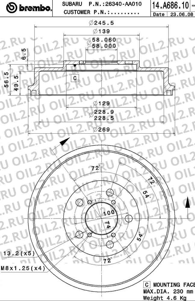  BREMBO 14.A686.10. .