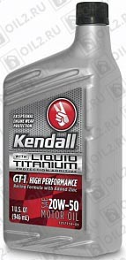 KENDALL GT-1 High Performance Motor Oil with Liquid Titanium 20W-50 0,946 . 