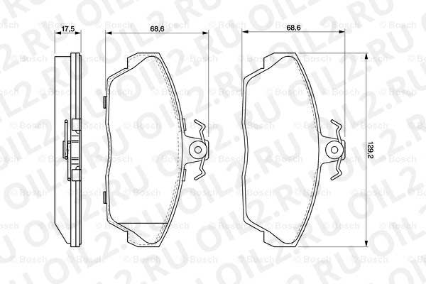 набор тормозных колодок; фронт (Bosch 0986424566). Фотогаллерея. набор тормозных колодок; фронт (Bosch 0986424566). Фотогаллерея.