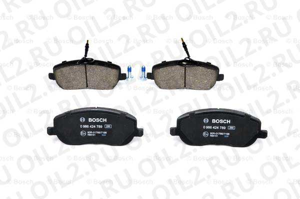 набор тормозных колодок; фронт (Bosch 0986424789). Фотогаллерея. набор тормозных колодок; фронт (Bosch 0986424789). Фотогаллерея.