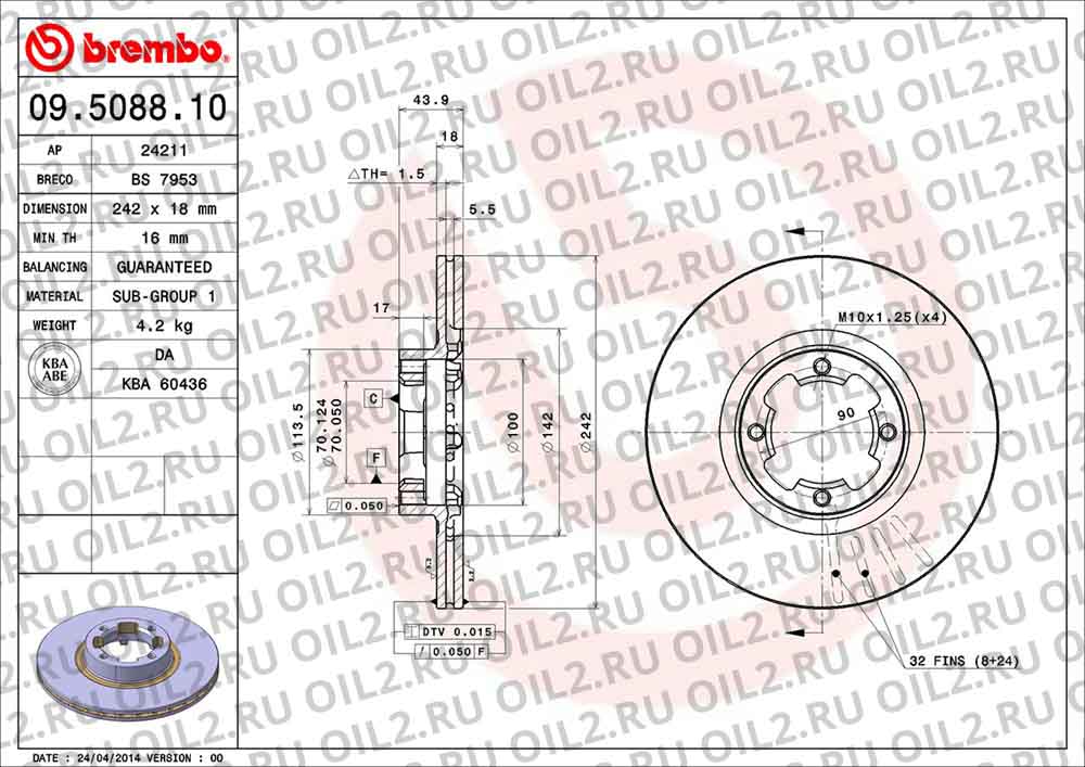  BREMBO 09.5088.10. .