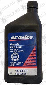 пїЅпїЅпїЅпїЅпїЅпїЅ AC DELCO Motor Oil 5W-20 0,946 л.