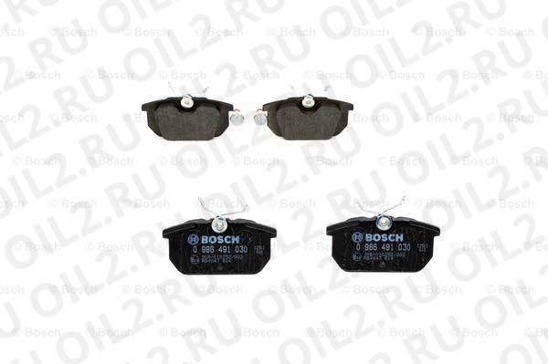 набор тормозных колодок; задний (Bosch 0986491030). Фотогаллерея. набор тормозных колодок; задний (Bosch 0986491030). Фотогаллерея.