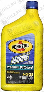 ������ PENNZOIL Marine Premium Outboard 4-Cycle 10W-30 0,946 .