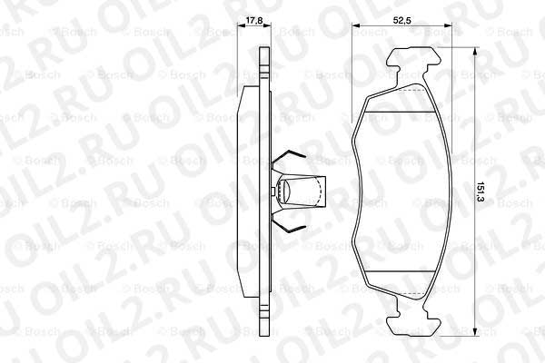 набор тормозных колодок; фронт (Bosch 0986424554). Фотогаллерея. набор тормозных колодок; фронт (Bosch 0986424554). Фотогаллерея.