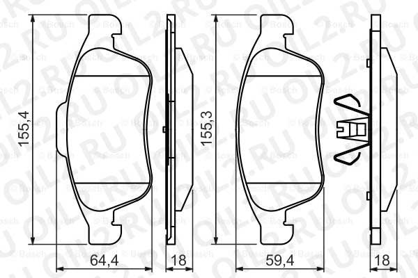 набор тормозных колодок; фронт (Bosch 0986494441). Фотогаллерея. набор тормозных колодок; фронт (Bosch 0986494441). Фотогаллерея.