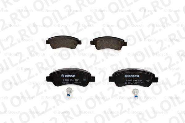 набор тормозных колодок; фронт (Bosch 0986494027). Фотогаллерея. набор тормозных колодок; фронт (Bosch 0986494027). Фотогаллерея.