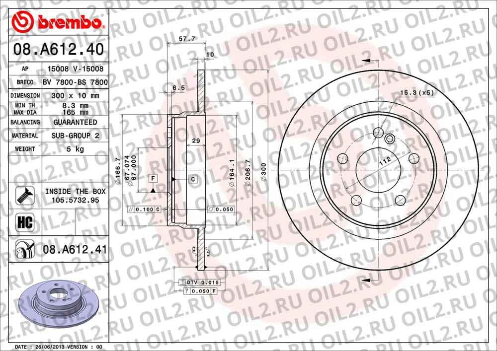  BREMBO 08.A612.40. .