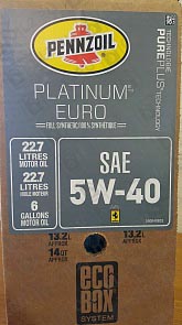 PENNZOIL Platinum Euro 5W-40 22,7 . Ecobox 