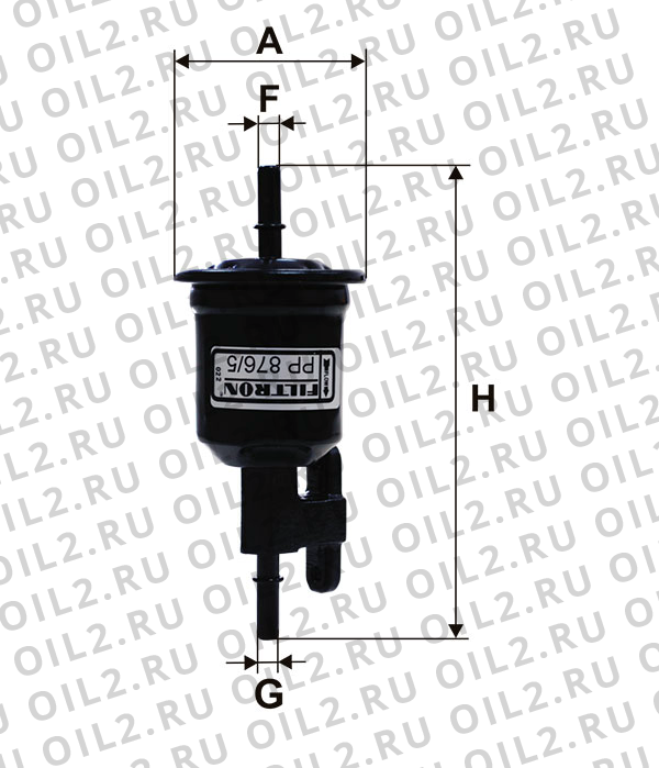 Габаритный чертеж Фильтр FILTRON PP 876/5 Габаритный чертеж Фильтр FILTRON PP 876/5