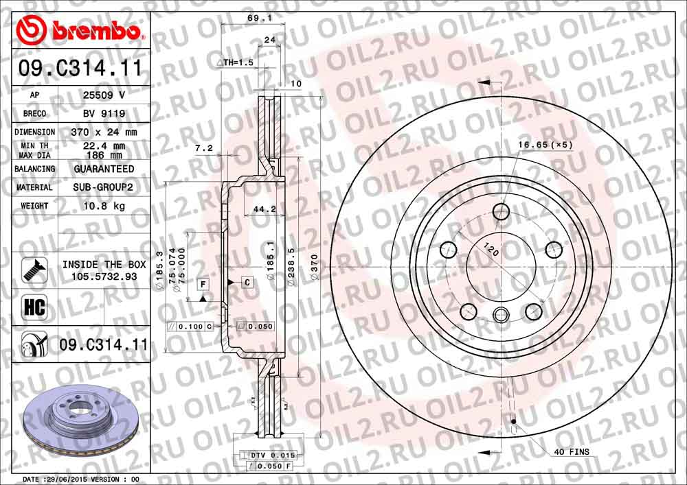  BREMBO 09.C314.11. .