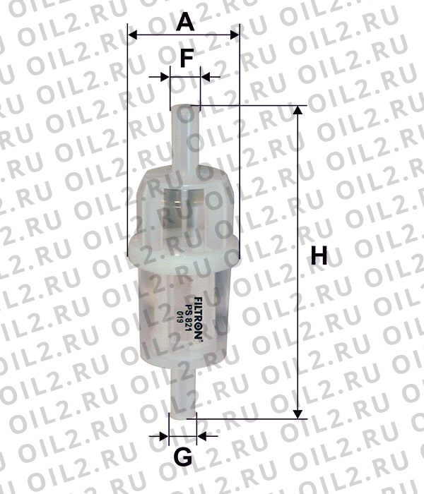 Габаритный чертеж Фильтр FILTRON PS 821 Габаритный чертеж Фильтр FILTRON PS 821