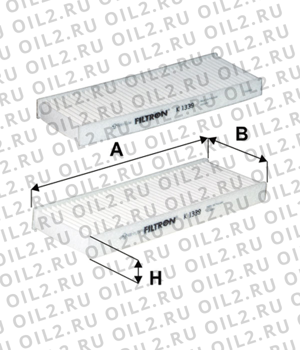 Габаритный чертеж Фильтр FILTRON K 1339-2x Габаритный чертеж Фильтр FILTRON K 1339-2x