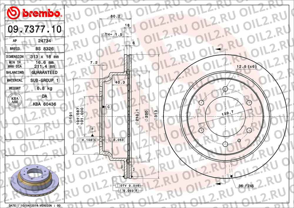  BREMBO 09.7377.10. .