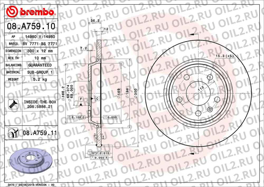  BREMBO 08.A759.11. .