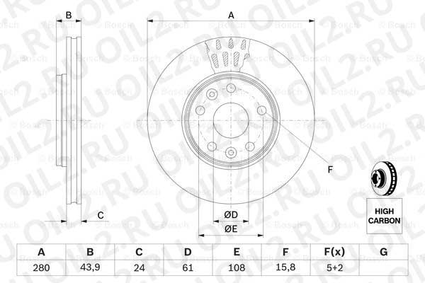 тормозной диск спереди (Bosch 0986479555). Фотогаллерея. тормозной диск спереди (Bosch 0986479555). Фотогаллерея.