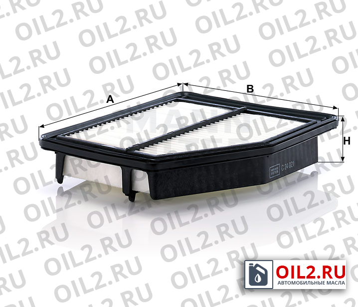 Габаритный чертеж MANN C 24 021 Габаритный чертеж MANN C 24 021