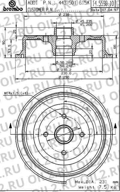  BREMBO 14.5598.10. .