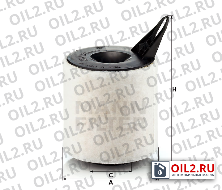 Габаритный чертеж MANN C 1370 Габаритный чертеж MANN C 1370