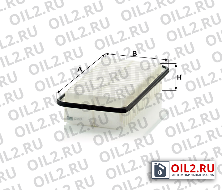 Габаритный чертеж MANN C 3127 Габаритный чертеж MANN C 3127
