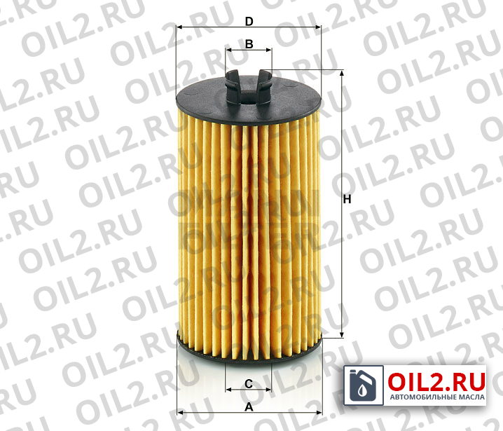 Габаритный чертеж MANN HU 6018 z Габаритный чертеж MANN HU 6018 z