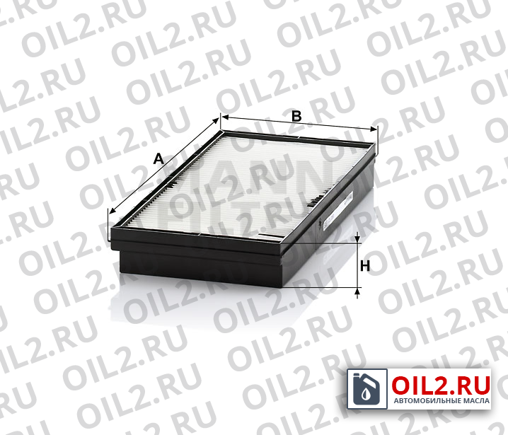 Габаритный чертеж MANN CU 3350 Габаритный чертеж MANN CU 3350