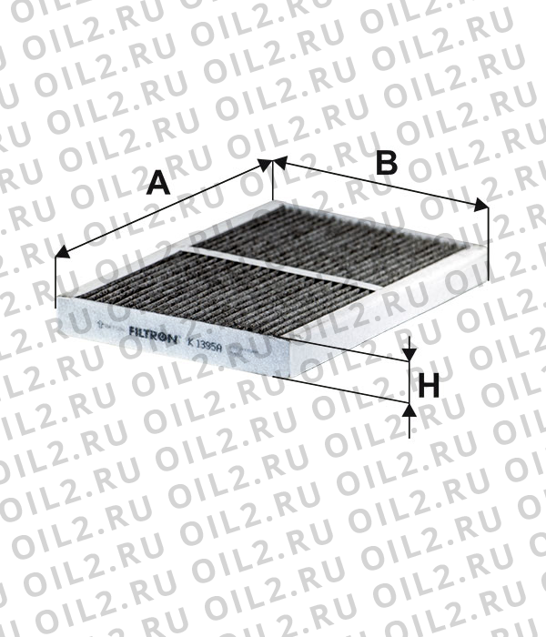 Габаритный чертеж Фильтр FILTRON K 1395A Габаритный чертеж Фильтр FILTRON K 1395A