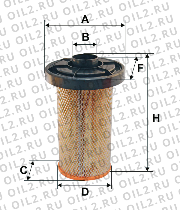 Габаритный чертеж Фильтр FILTRON AK 280 Габаритный чертеж Фильтр FILTRON AK 280