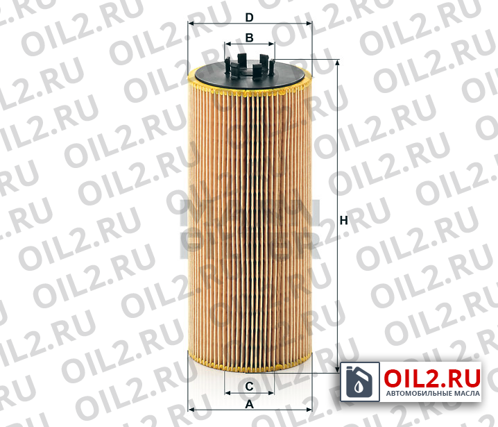 Габаритный чертеж MANN HU 12 110 x Габаритный чертеж MANN HU 12 110 x