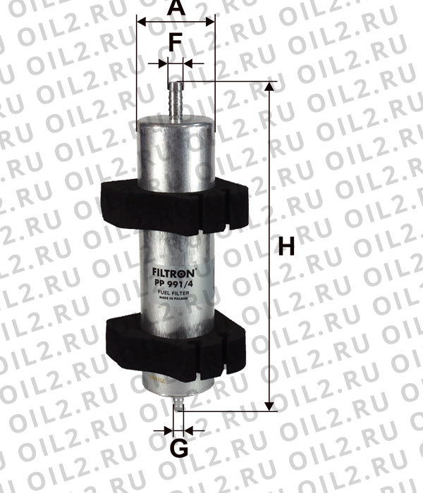 Габаритный чертеж Фильтр FILTRON PP 991/4 Габаритный чертеж Фильтр FILTRON PP 991/4