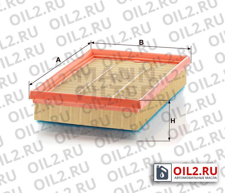 Габаритный чертеж MANN C 2345 Габаритный чертеж MANN C 2345
