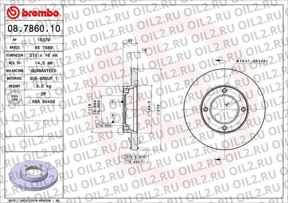  BREMBO 08.7860.10. .