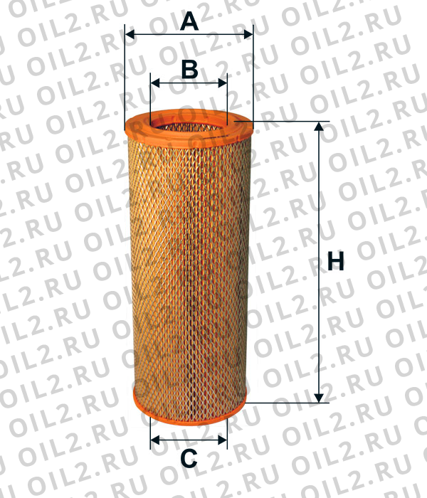 Габаритный чертеж Фильтр FILTRON AR 233/1 Габаритный чертеж Фильтр FILTRON AR 233/1