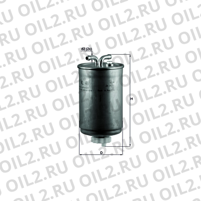 Габаритный чертеж Mahle KL 41 Габаритный чертеж Mahle KL 41