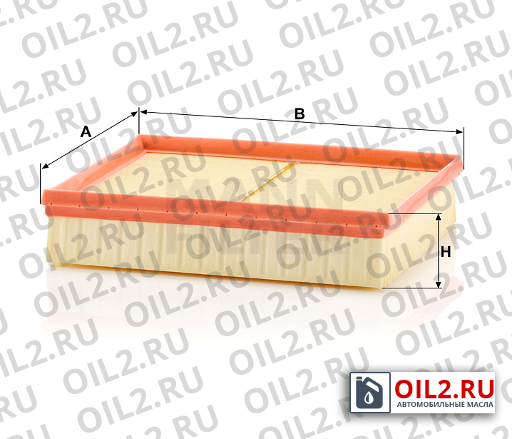 Габаритный чертеж MANN C 21 001 Габаритный чертеж MANN C 21 001