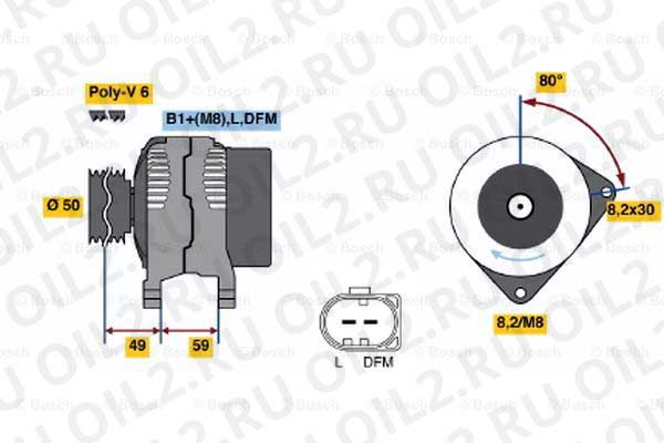 генератор (Bosch 0124315007). Фотогаллерея. генератор (Bosch 0124315007). Фотогаллерея.