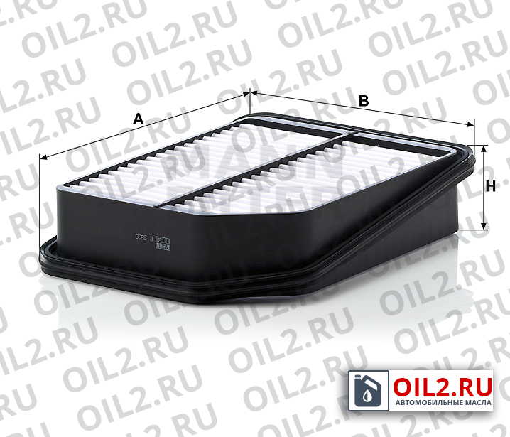 Габаритный чертеж MANN C 2330 Габаритный чертеж MANN C 2330
