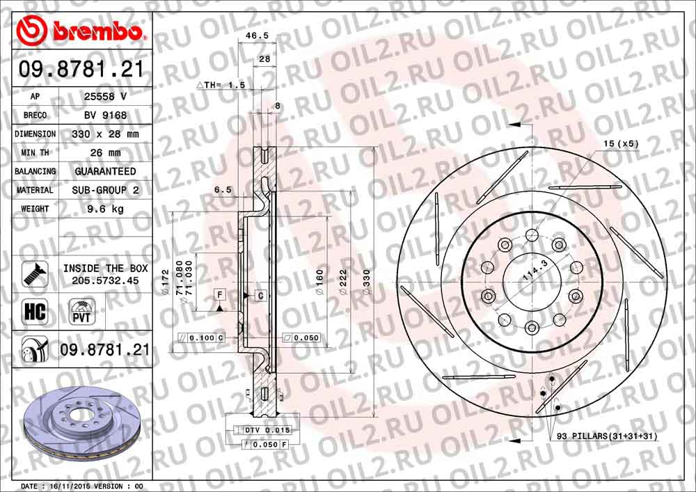  BREMBO 09.8781.21. .