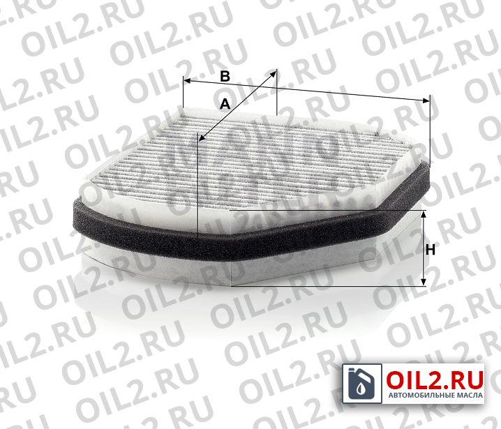 Габаритный чертеж MANN CUK 2897 Габаритный чертеж MANN CUK 2897