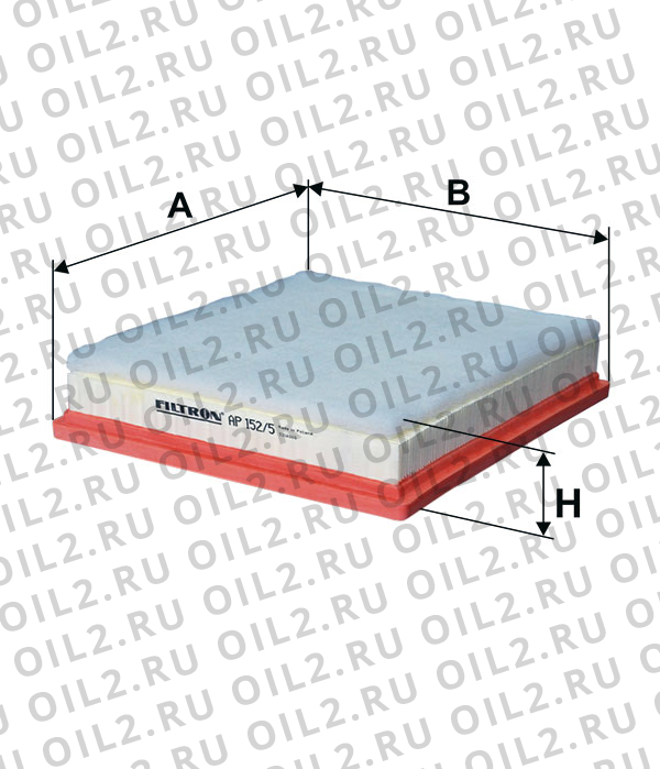 Габаритный чертеж Фильтр FILTRON AP 152/5 Габаритный чертеж Фильтр FILTRON AP 152/5