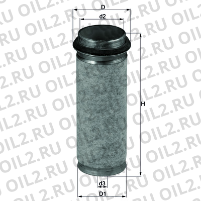 Габаритный чертеж Mahle LXS 61 Габаритный чертеж Mahle LXS 61