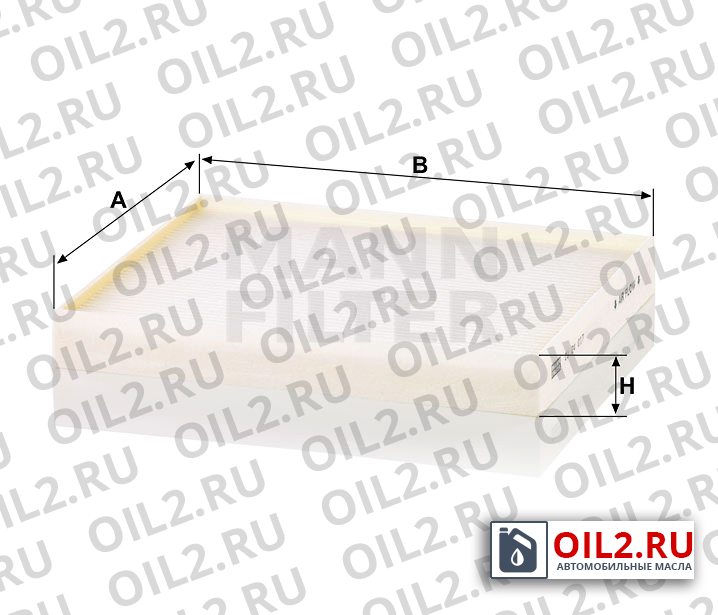Габаритный чертеж MANN CU 24 017 Габаритный чертеж MANN CU 24 017