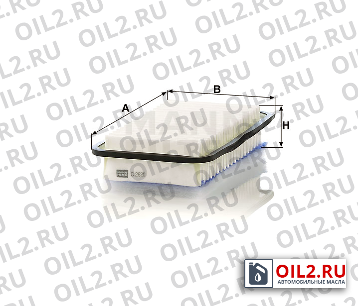 Габаритный чертеж MANN C 2620 Габаритный чертеж MANN C 2620