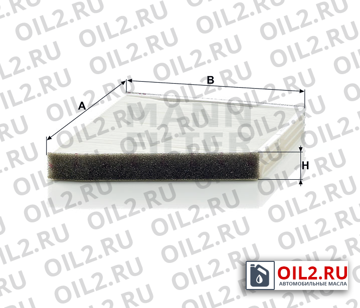 Габаритный чертеж MANN CU 2337/1 Габаритный чертеж MANN CU 2337/1