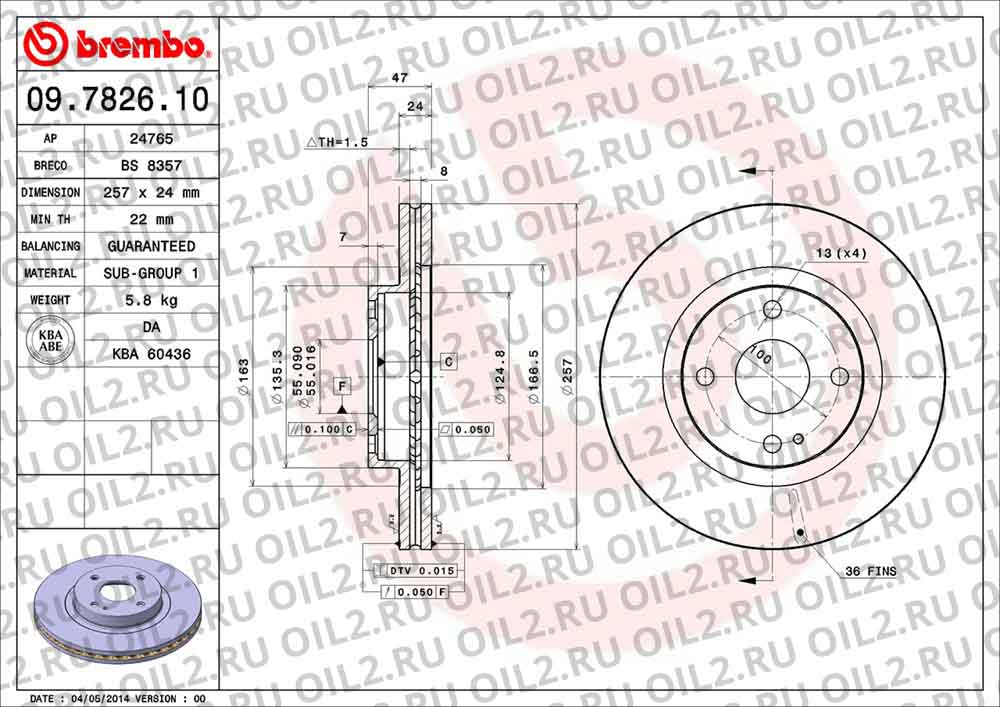  BREMBO 09.7826.10. .