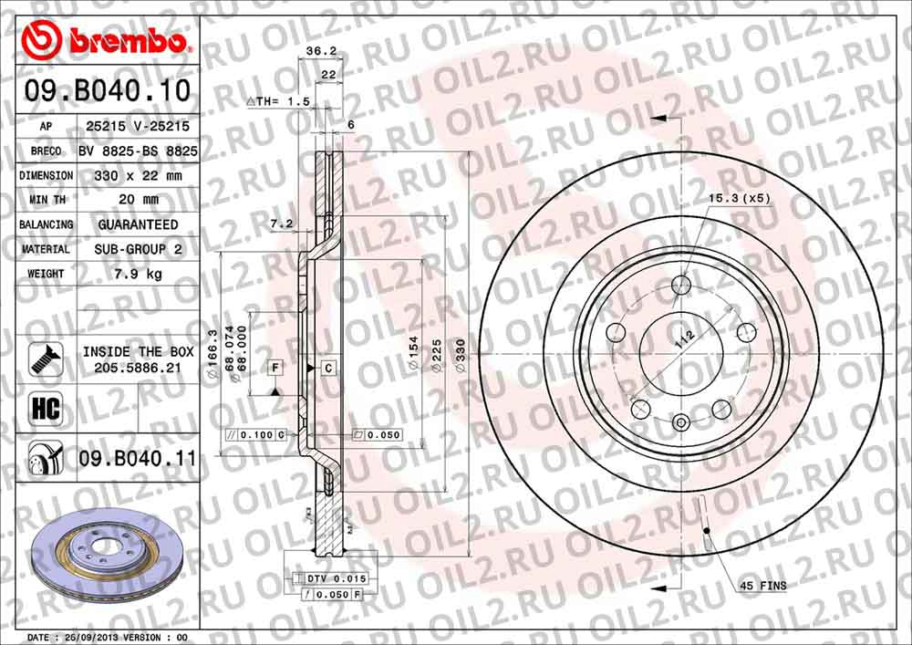  BREMBO 09.B040.11. .