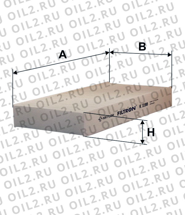 Габаритный чертеж Фильтр FILTRON K 1198-2x Габаритный чертеж Фильтр FILTRON K 1198-2x