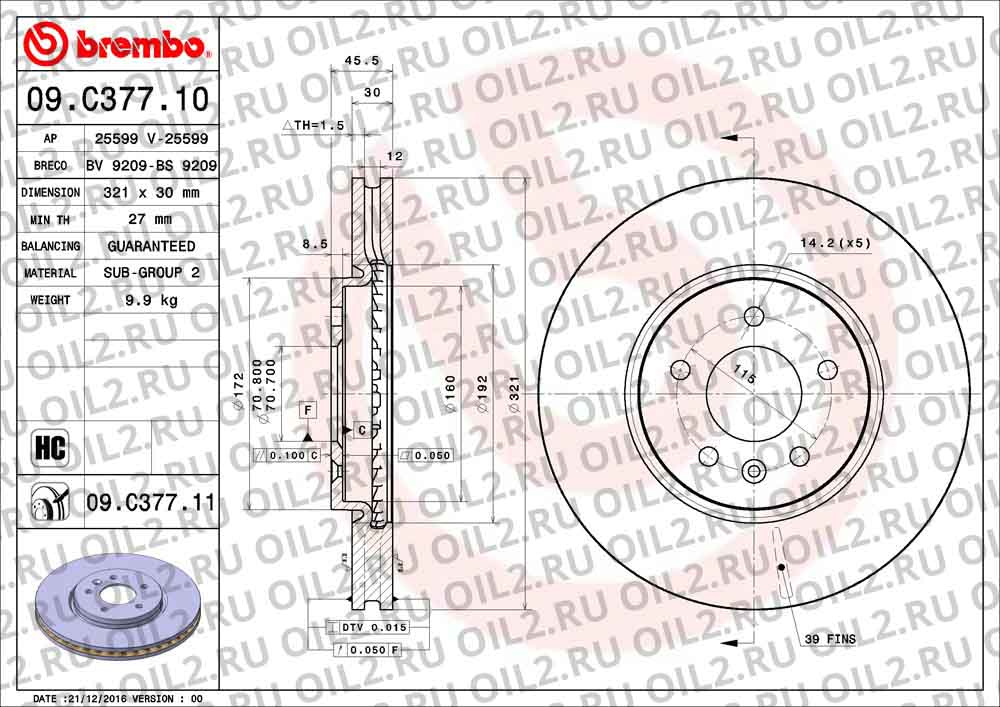  BREMBO 09.C377.11. .