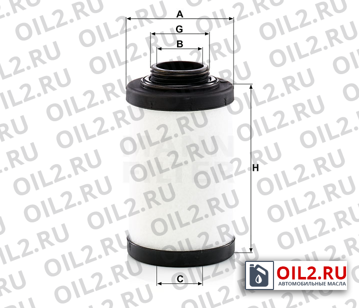 Габаритный чертеж MANN LE 4022 Габаритный чертеж MANN LE 4022